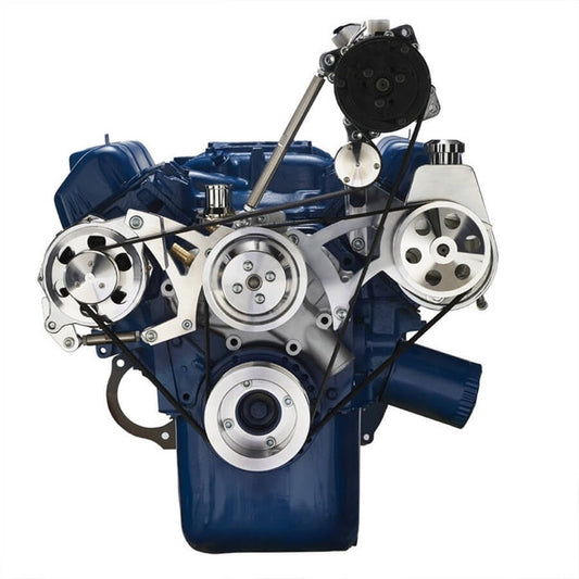 Ford 351C, 351M & 400 Serpentine System - AC, Power Steering & Alternator - Polished