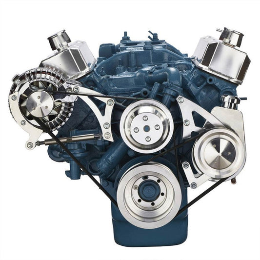 Small Block Chrysler Serpentine Conversion, Power Steering - Polished