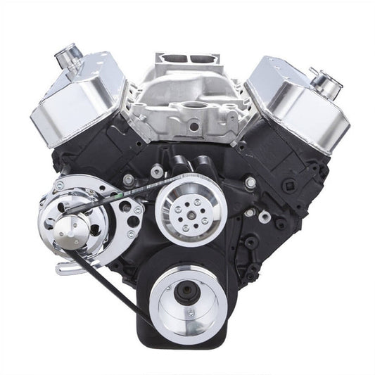 Chevy Big Block Serpentine Conversion Kit - Alternator Only, Long Water Pump - Polished