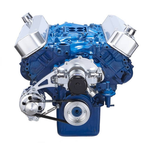 Ford 460 Serpentine System - Electric Water Pump, Alternator Only - Polished