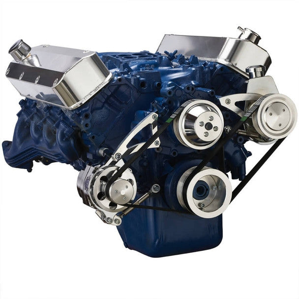 Ford 460 Serpentine System - Power Steering & Alternator - Polished