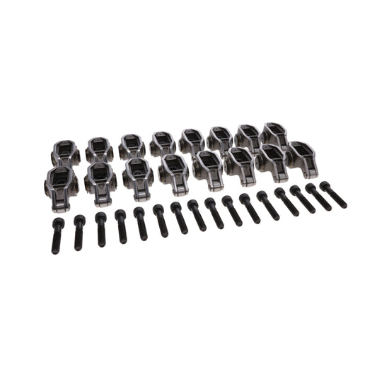 Ford Godzilla Pro Series Cast Steel Rocker Arms, 1.8 Ratio, Bronze Bushing Trunnion, Needle Bearing Tip