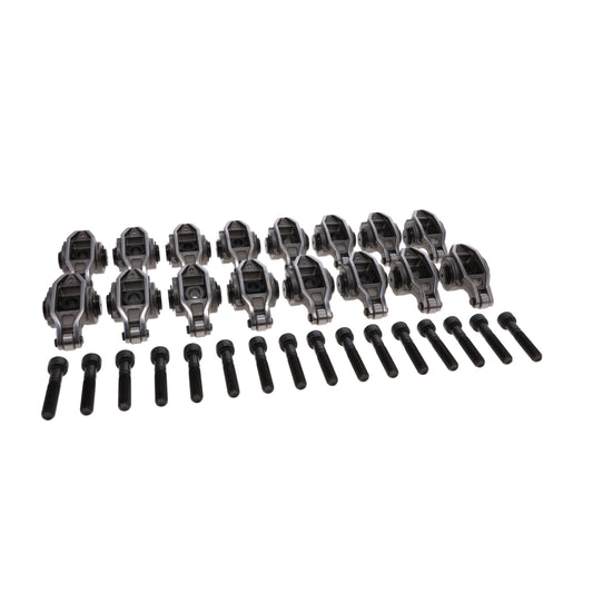 Chevy LS1/LS2/LS6 Pro Series Cast Steel Rocker Arms, 1.7 Ratio, Needle Bearing Trunnion, Needle Bearing Tip