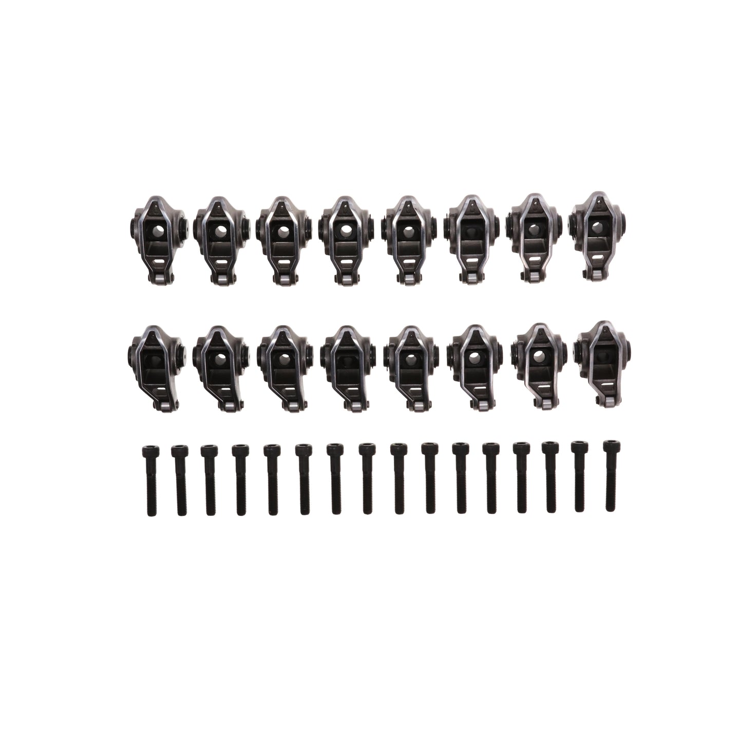 Chevy LS3/L92 Pro Series Cast Steel Rocker Arms, 1.7 Ratio, Needle Bearing Trunnion, Needle Bearing Tip