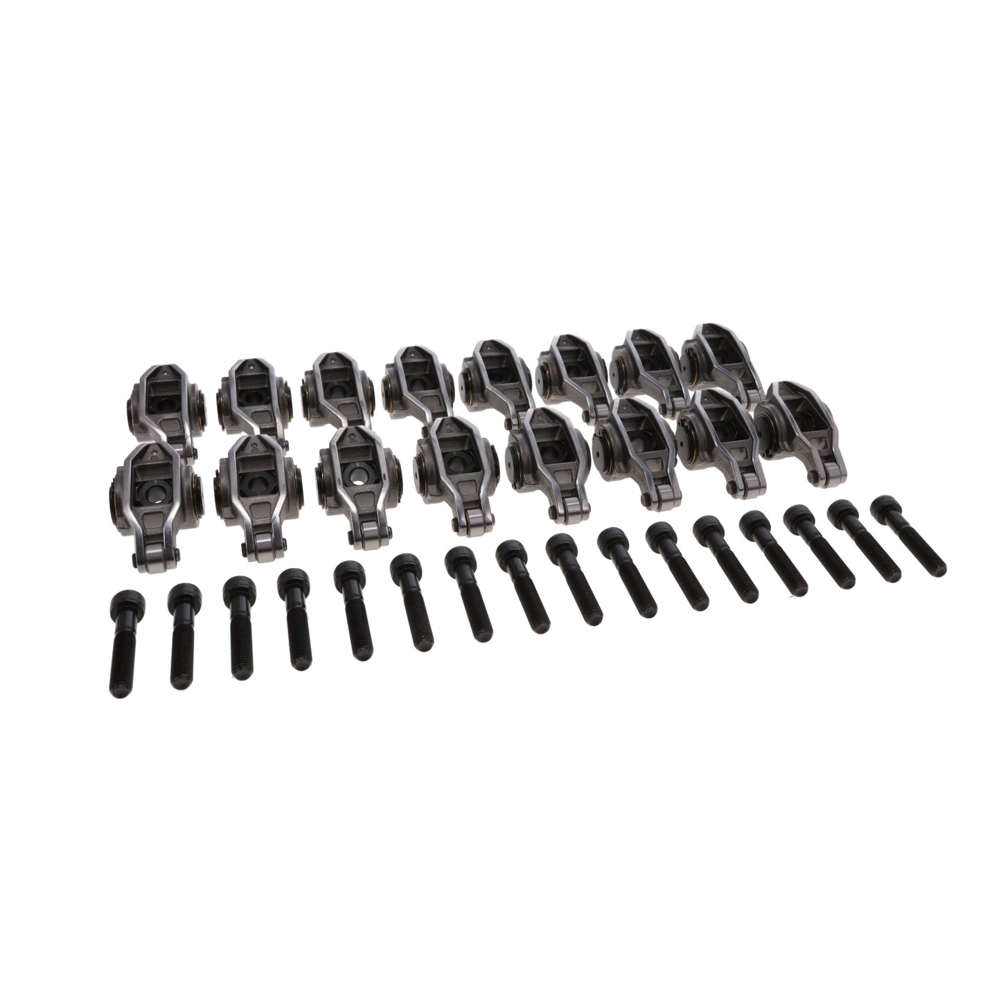Chevy LS3/L92 Pro Series Cast Steel Rocker Arms, 1.7 Ratio, Bronze Bushing Trunnion, Needle Bearing Tip