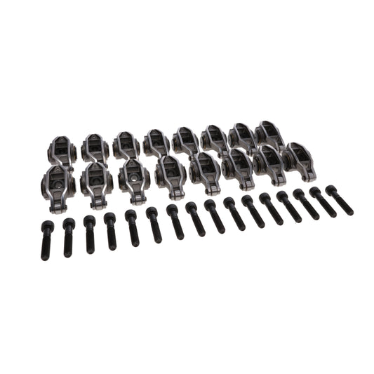 Chevy LS3/L92 Pro Series Cast Steel Rocker Arms, 1.7 Ratio, Bronze Bushing Trunnion, Needle Bearing Tip