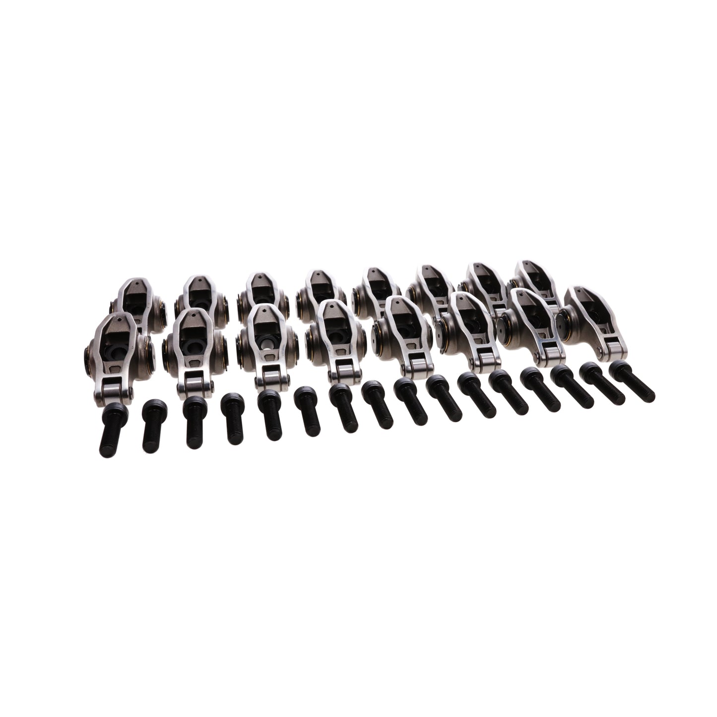 Chevy LT Pro Series Cast Steel Rocker Arms, 1.8 Ratio, Bronze Bushing Trunnion, Needle Bearing Tip