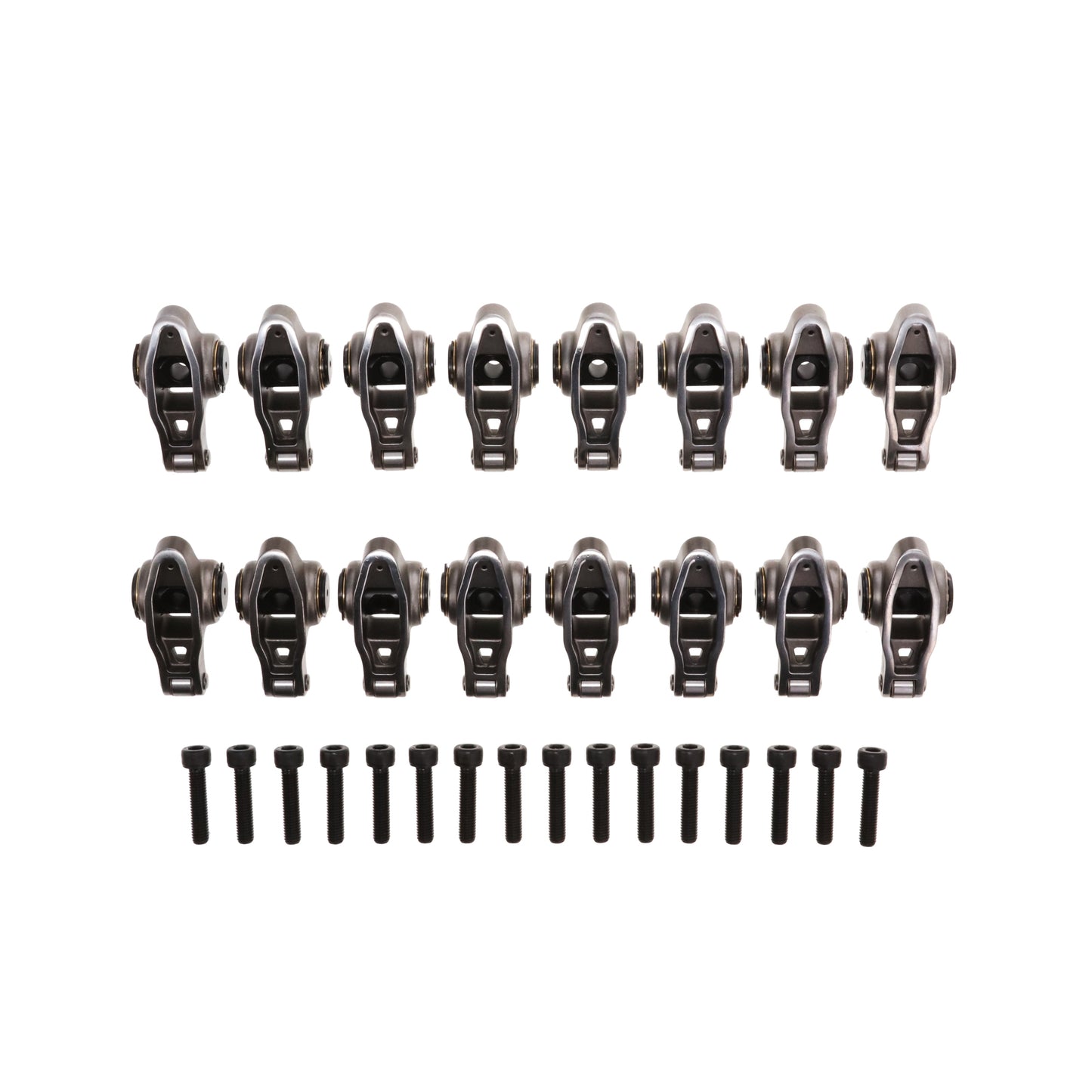 Chevy LT Pro Series Cast Steel Rocker Arms, 1.8 Ratio, Bronze Bushing Trunnion, Needle Bearing Tip