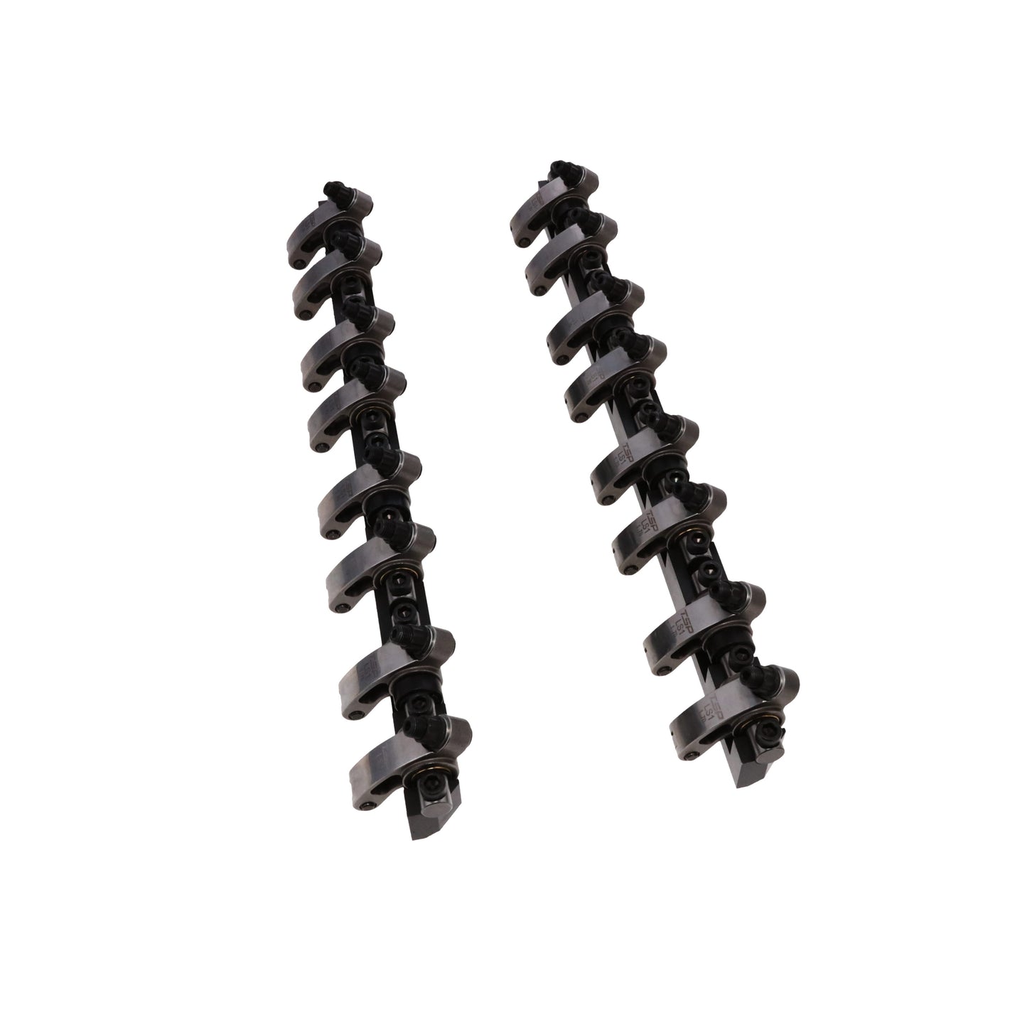 Chevy LS1 Stainless Steel Shaft Pro Series Rocker Arm System, 1.7 Ratio, Bronze Bushing Trunnion, Needle Bearing Tip