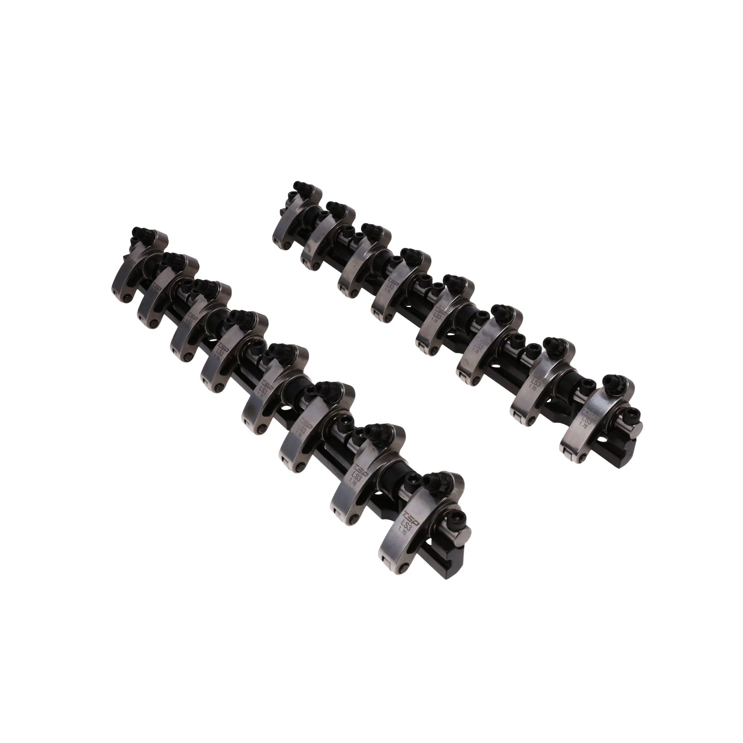 Chevy LS3 Stainless Steel Shaft Pro Series Rocker Arm System, 1.7 Ratio, Bronze Bushing Trunnion, Needle Bearing Tip