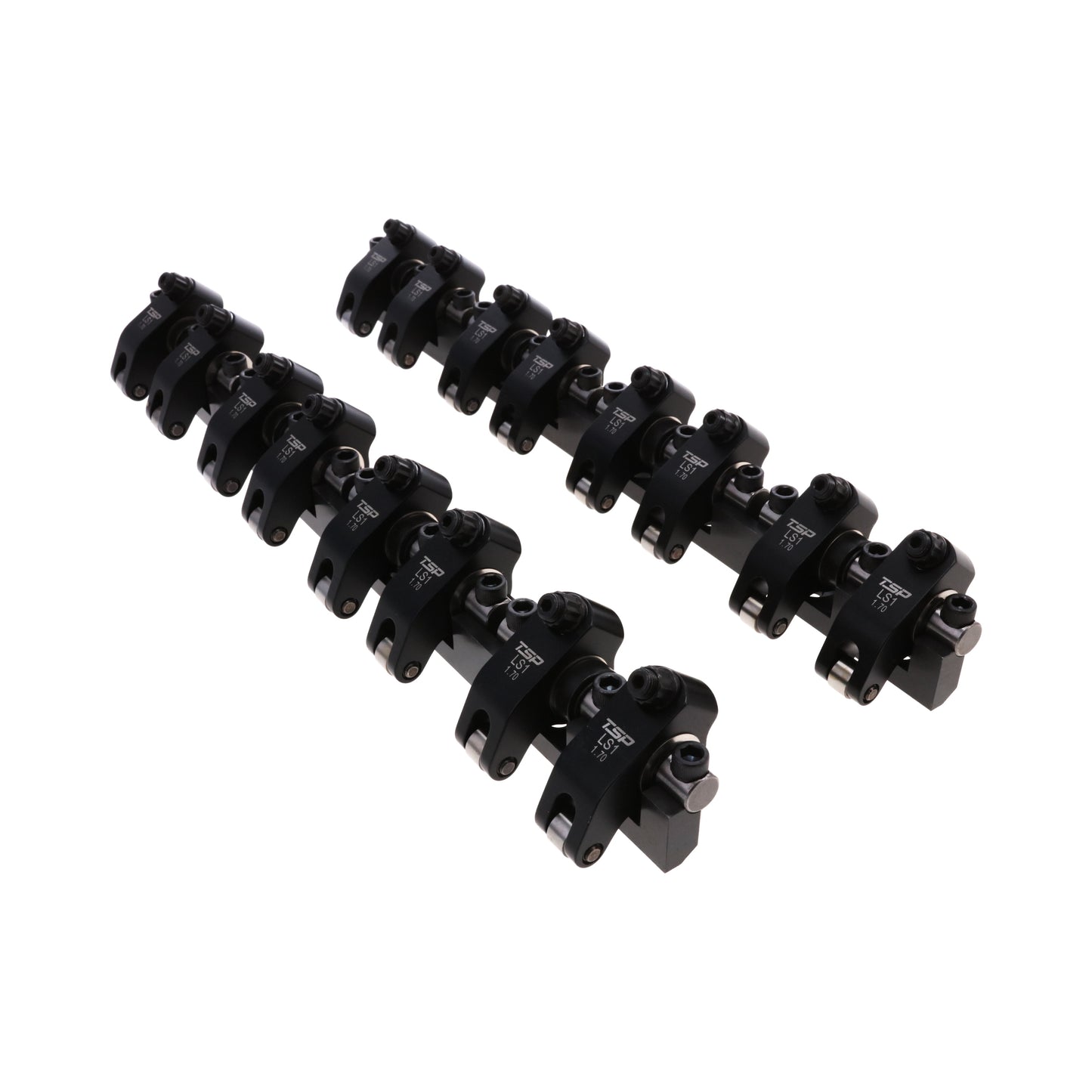 Chevy LS1 Pro Series 2024 Aluminum Roller Rocker Arm System, 1.7 Ratio, Needle Bearing Trunnion, Needle Bearing Tip