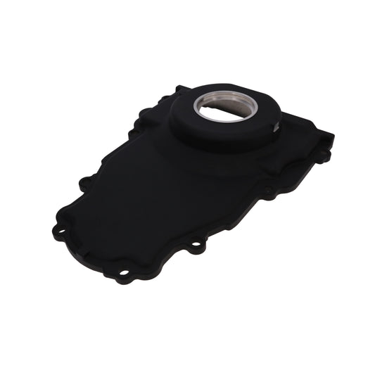 GM LS 1-Piece Aluminum Timing Cover - Black