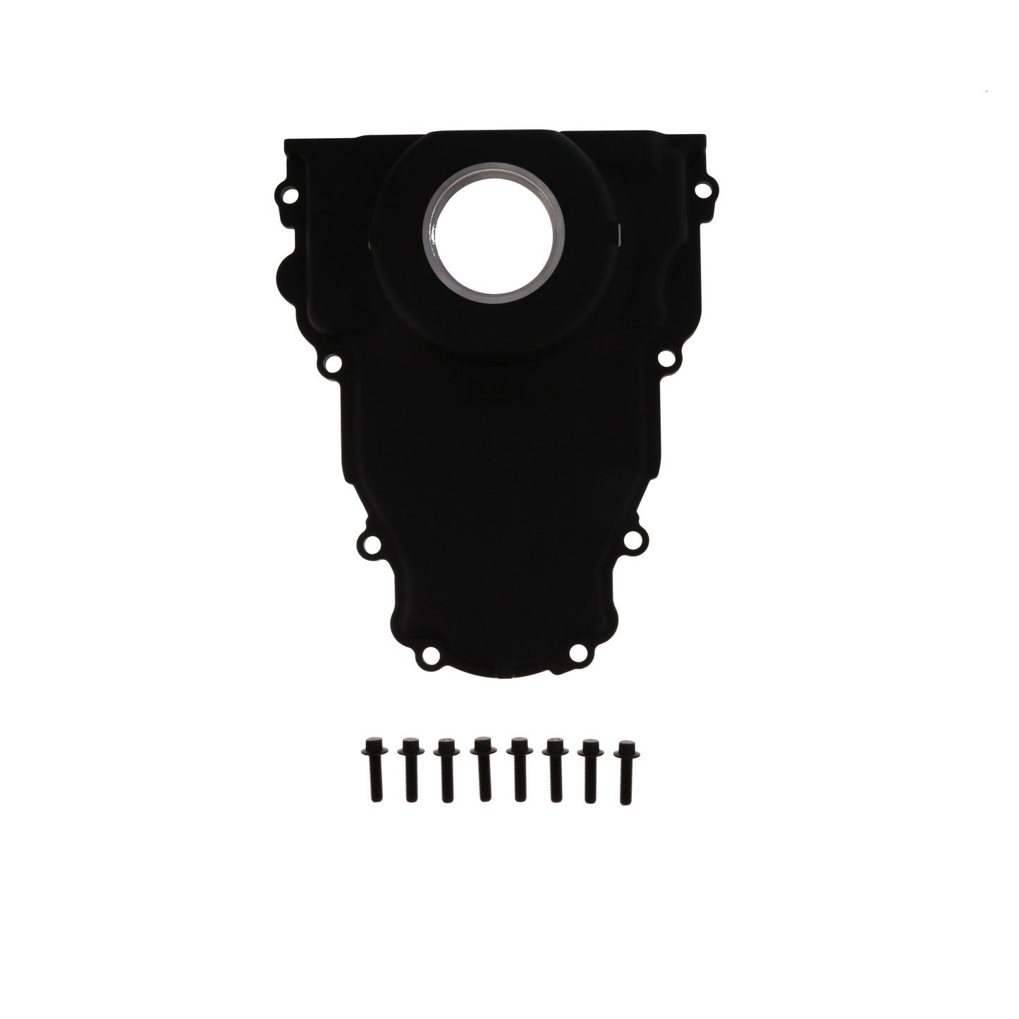 GM LS 1-Piece Aluminum Timing Cover - Black