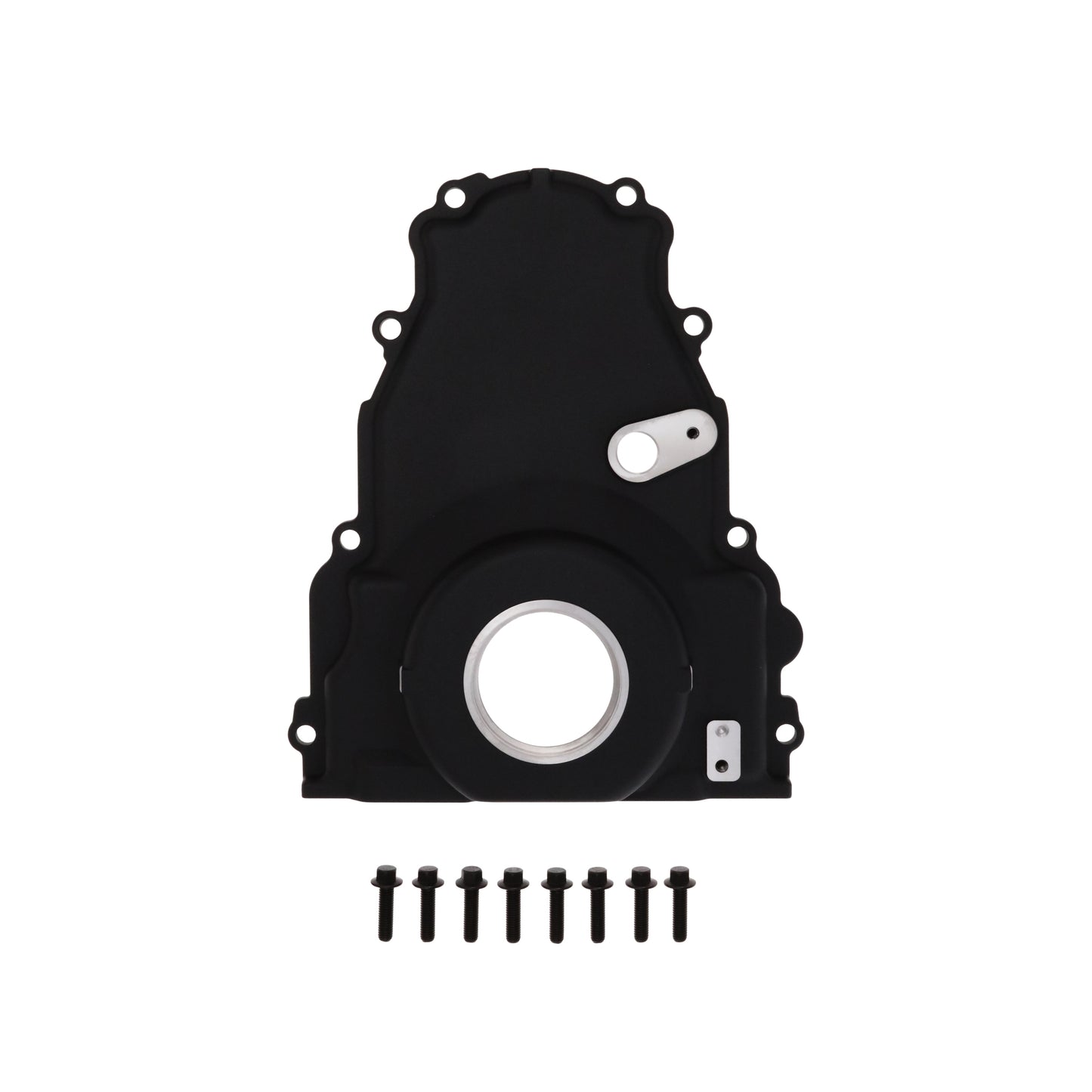 GM LS 1-Piece Aluminum Timing Cover with Cam Position Sensor Provision - Black