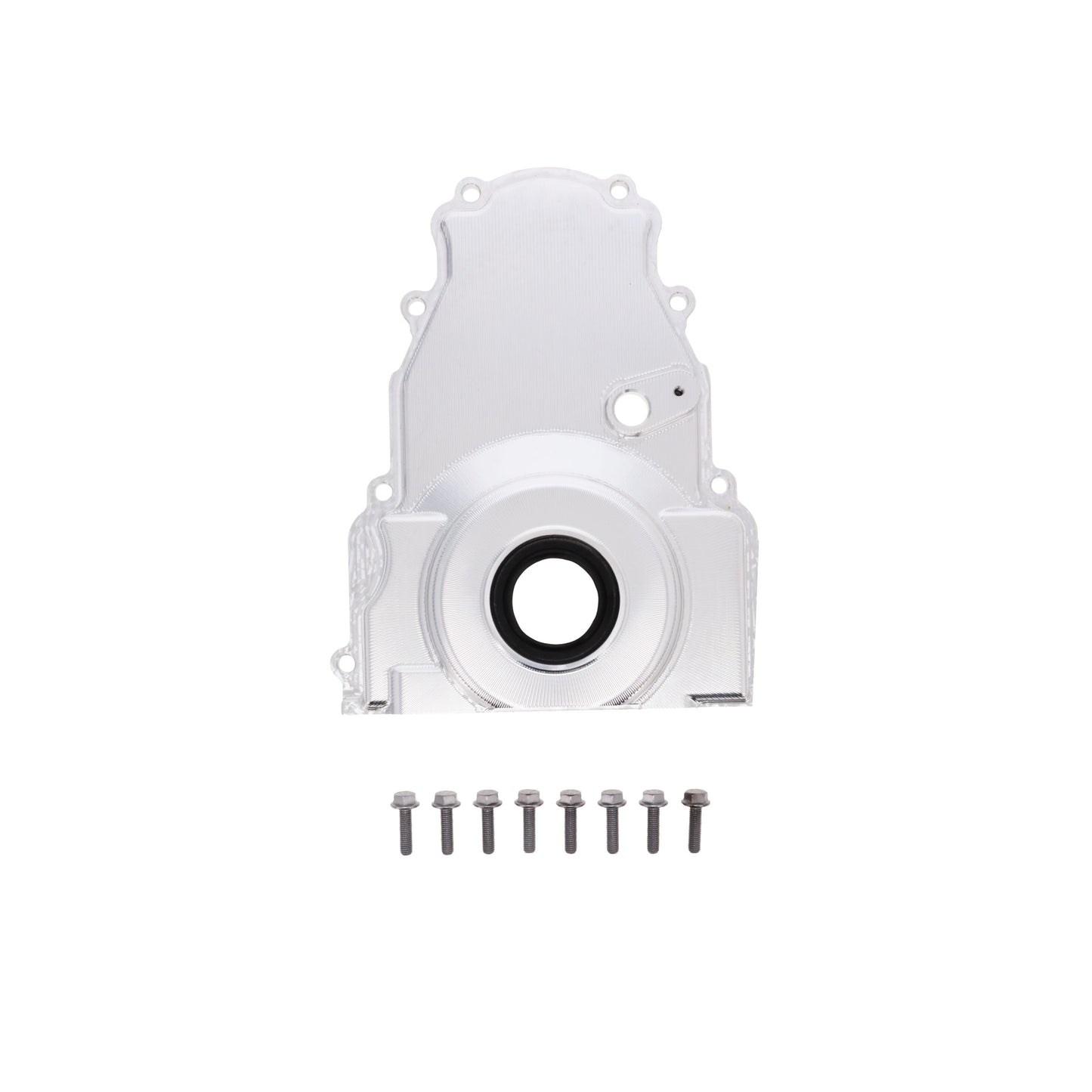V Series GM LS 1-Piece Aluminum Timing Cover with Cam Position Sensor Provision - Natural