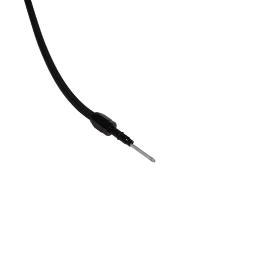 LS Braided Stainless Steel Oil Dipstick with Billet Aluminum Handle for Front Sump Pan - Black