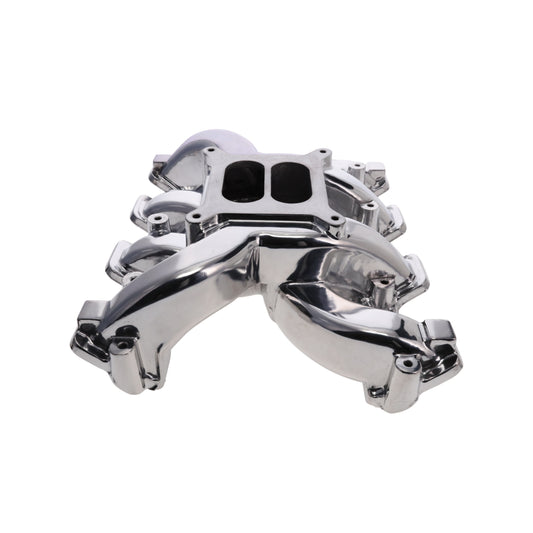 GM LS Rectangle Port Carbureted Dual Plane Aluminum Intake Manifold - Polished