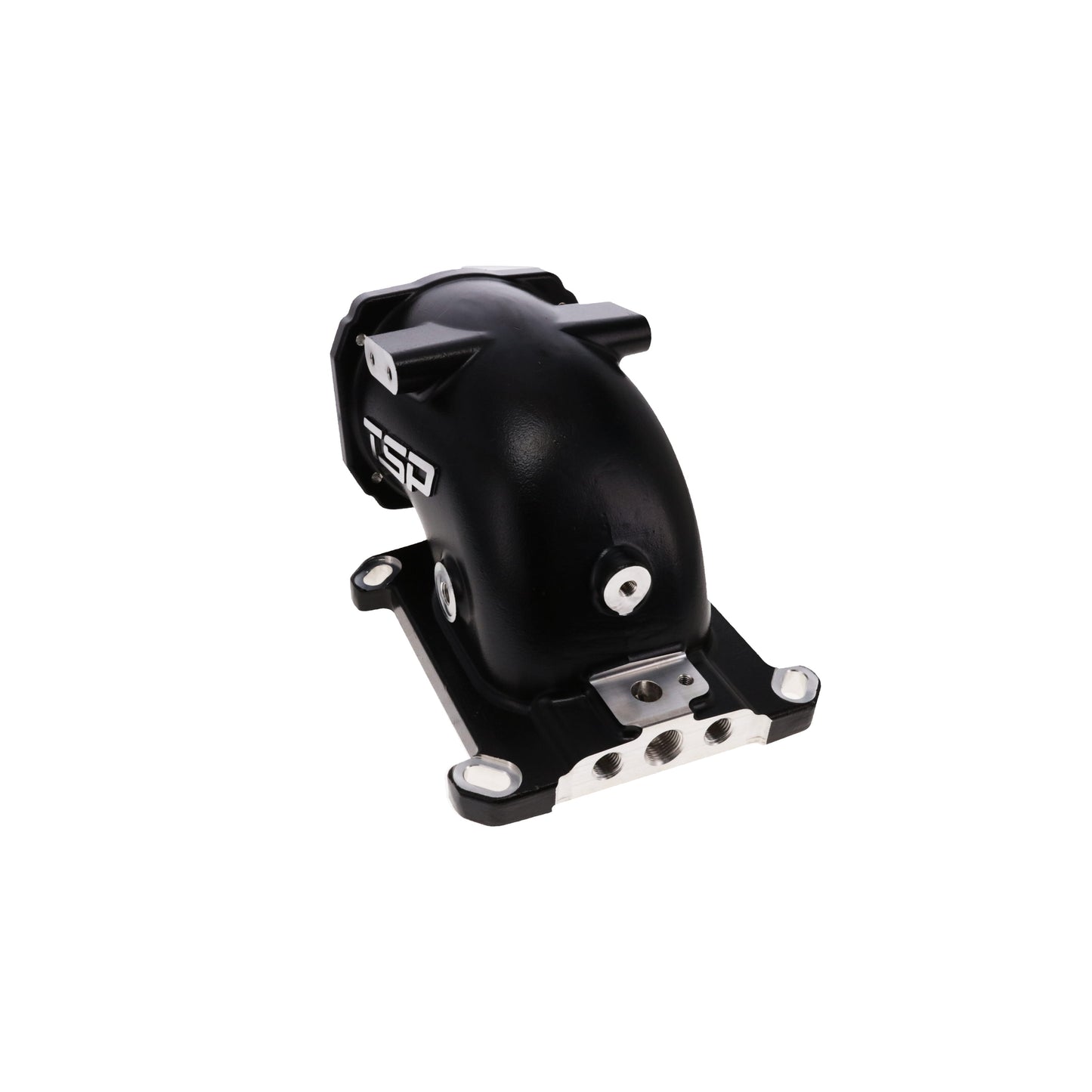GM LS 105mm Cast Aluminum Throttle Body Elbow with 4150 Flange - Black