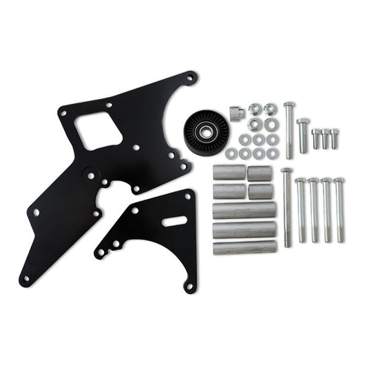 GM Car LS1/LS2 Alternator & Power Steering Relocation Bracket - Black