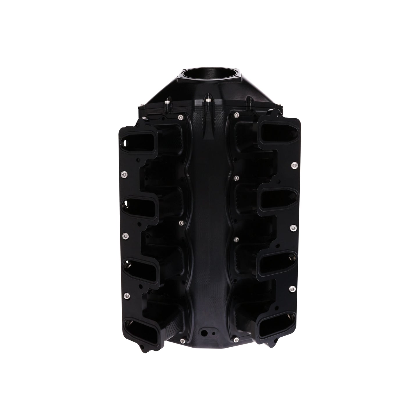 GM LS Cathedral Port V Series Billet Aluminum Low-Rise Intake Manifold - Black