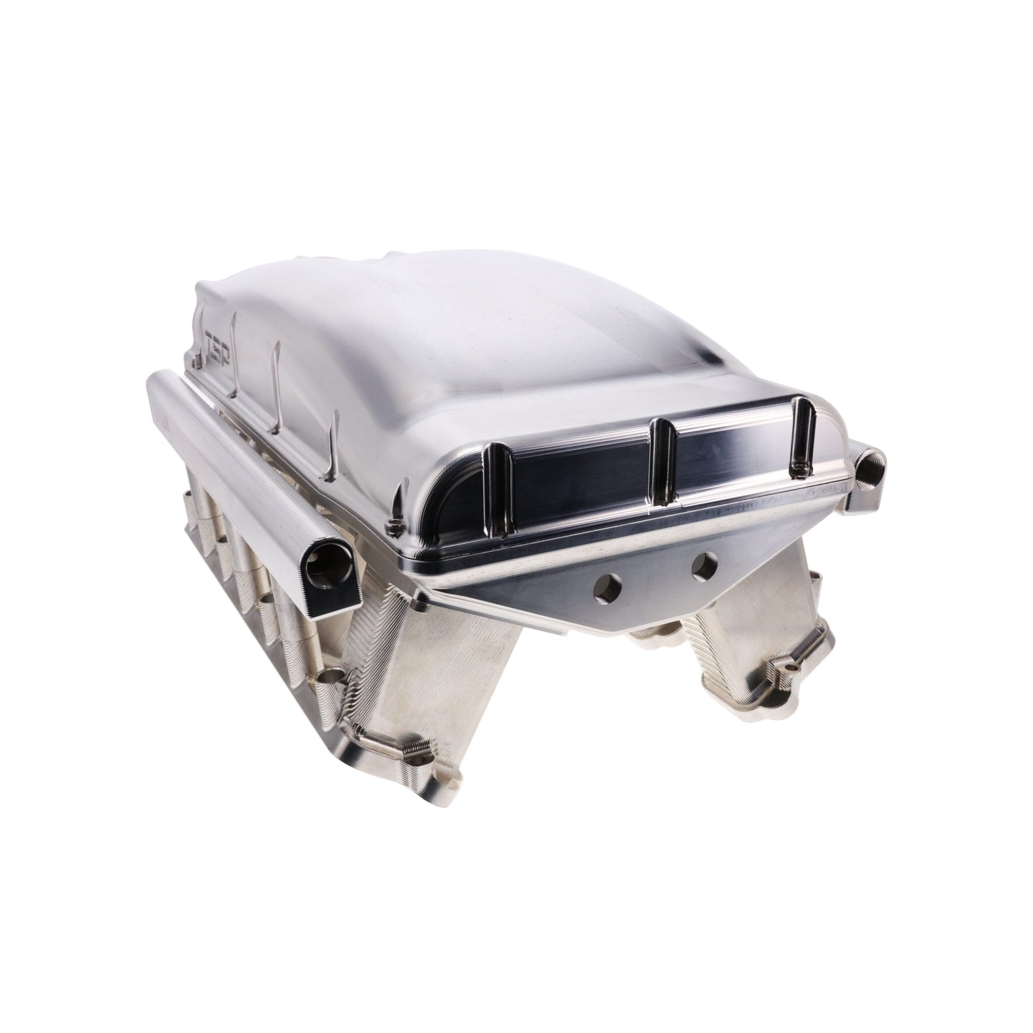 GM LS Rectangle Port V Series Billet Aluminum Hi-Rise Intake - Natural