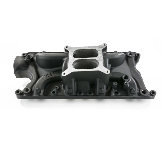 Ford Small Block Carbureted Aluminum Dual Plane Intake Manifold - Black