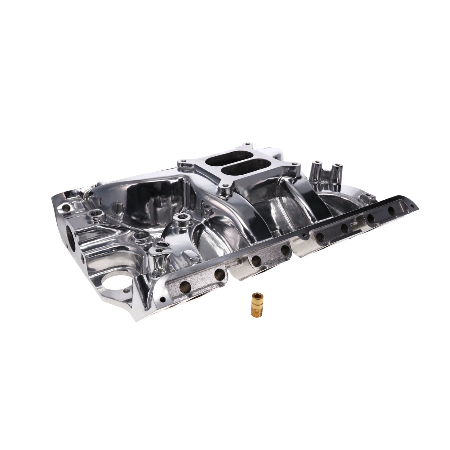 Ford Big Block FE Carbureted Dual Plane Black Aluminum Intake Manifold - Polished