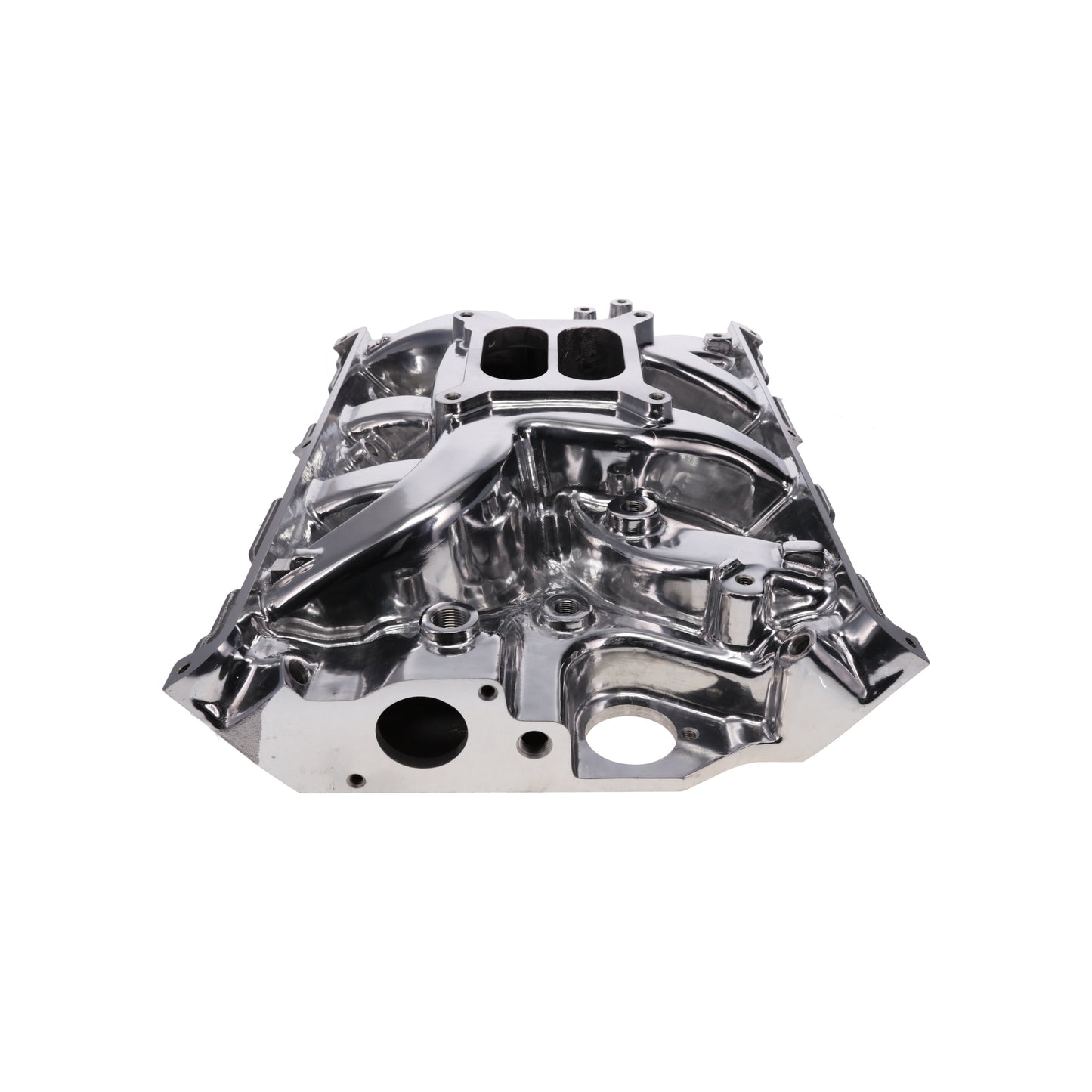 Ford Big Block FE Carbureted Dual Plane Black Aluminum Intake Manifold - Polished