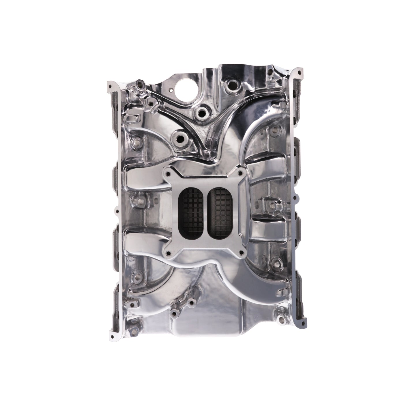 Ford Big Block FE Carbureted Dual Plane Black Aluminum Intake Manifold - Polished