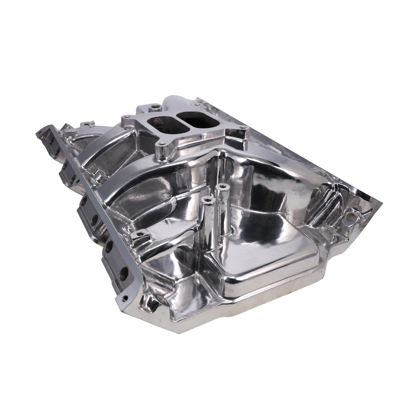 Ford Big Block FE Carbureted Dual Plane Black Aluminum Intake Manifold - Polished
