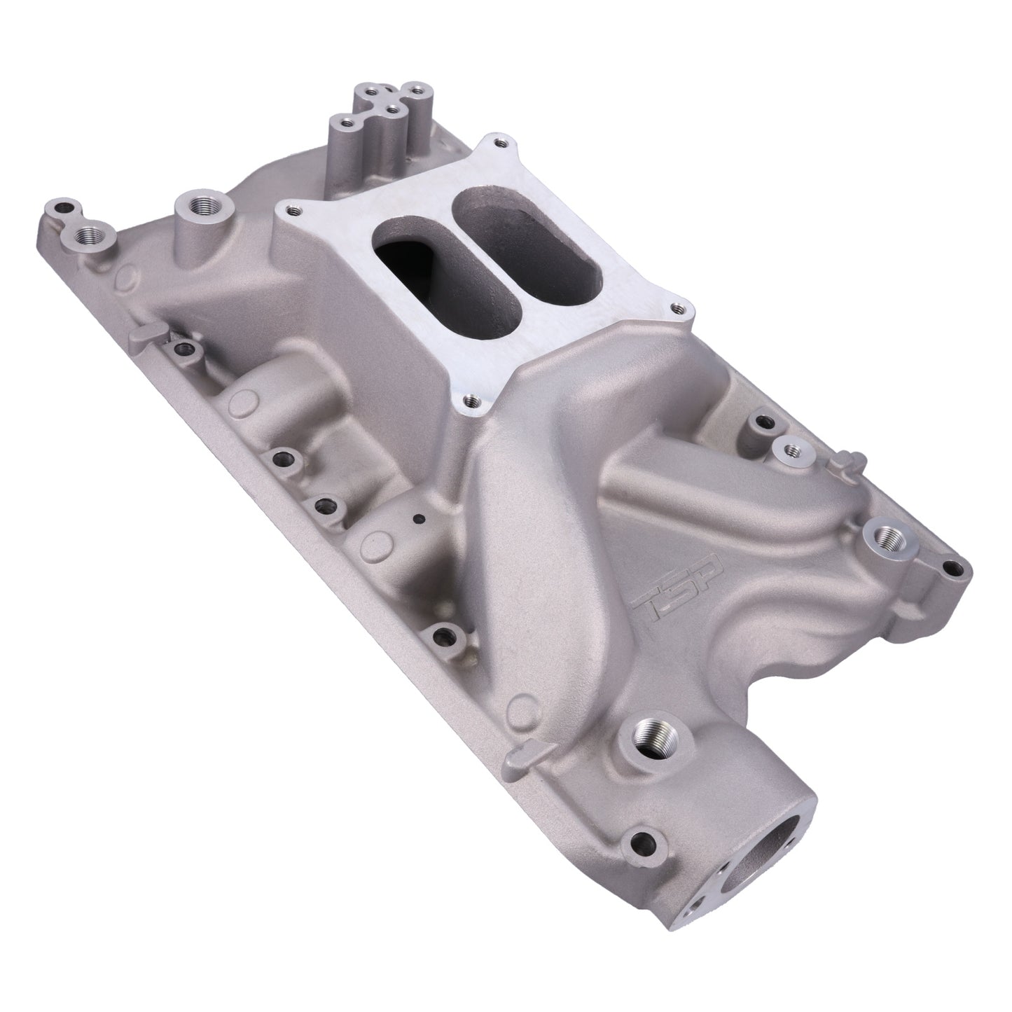 Ford 351W Carbureted Aluminum Dual Plane Intake Manifold - Satin