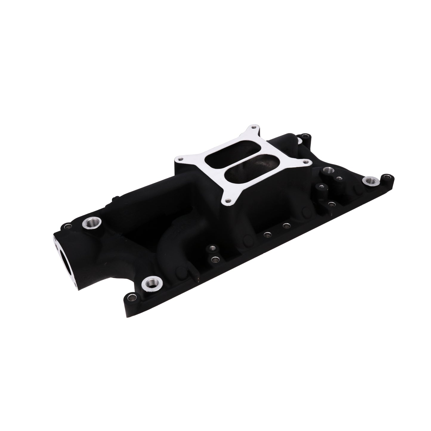 Ford Small Block Carbureted Aluminum Dual Plane Air Gap Intake Manifold - Black