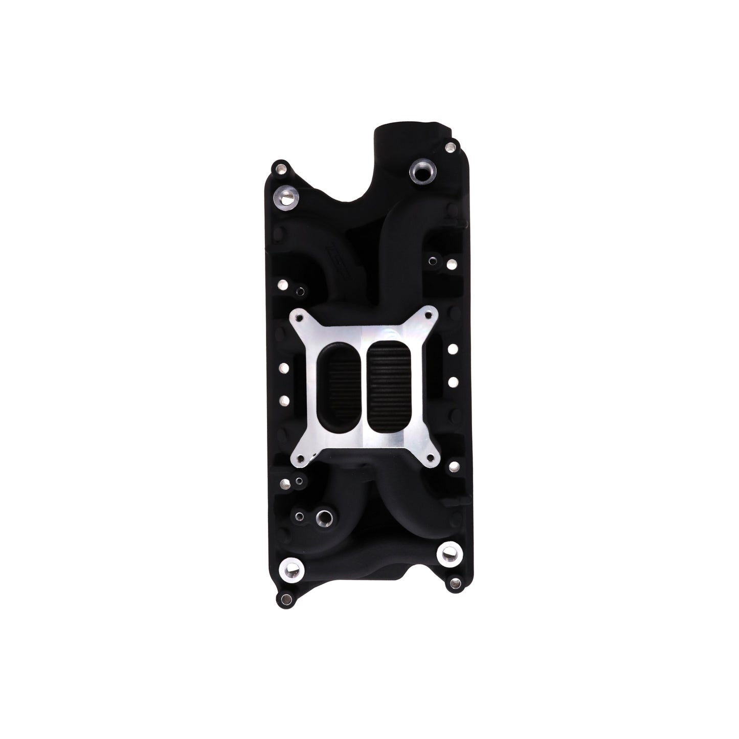 Ford Small Block Carbureted Aluminum Dual Plane Air Gap Intake Manifold - Black