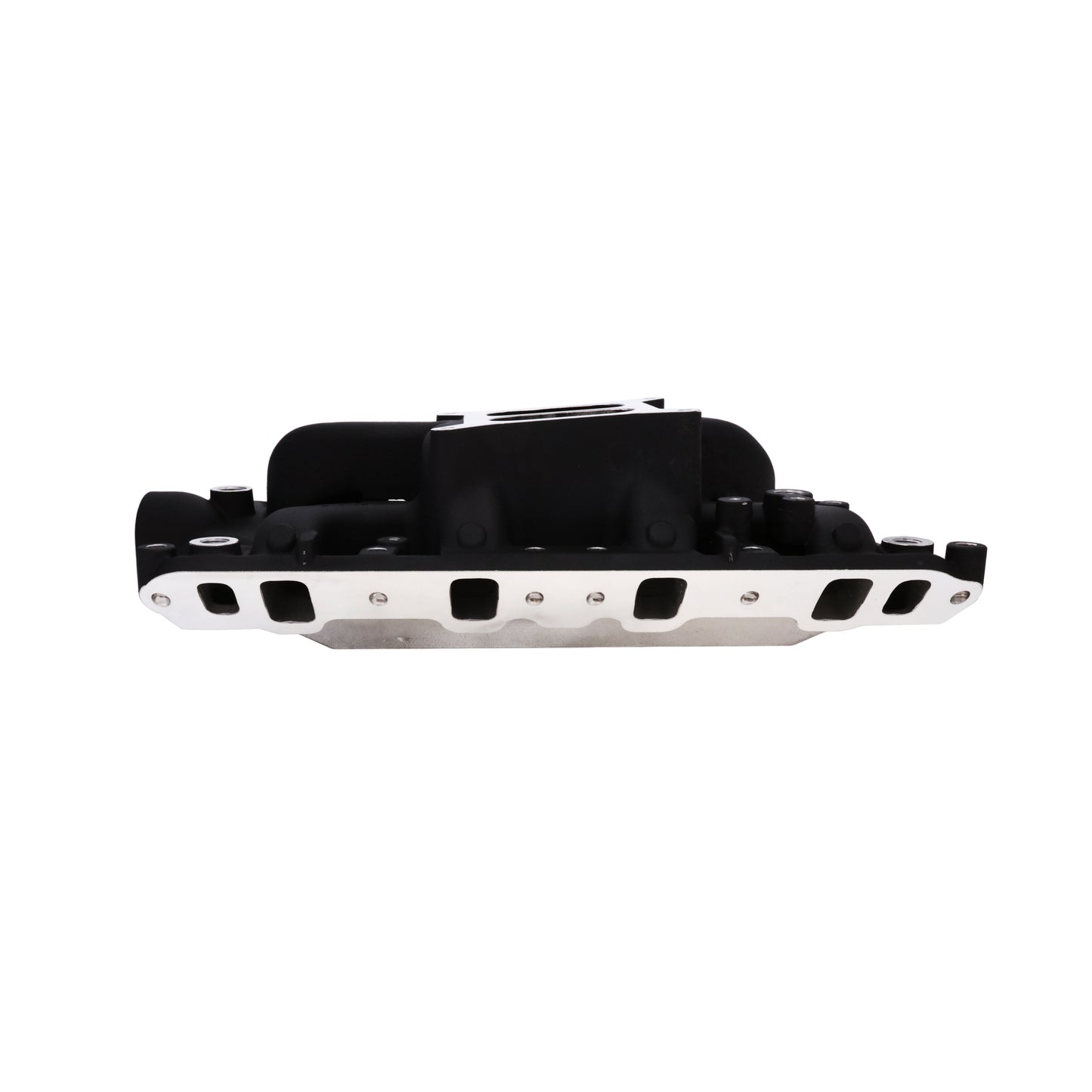 Ford Small Block Carbureted Aluminum Dual Plane Air Gap Intake Manifold - Black