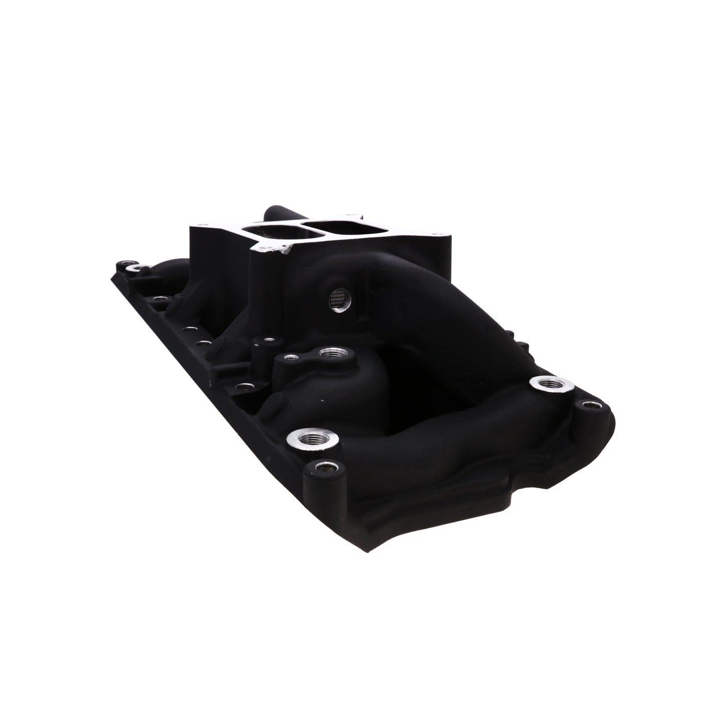Ford Small Block Carbureted Aluminum Dual Plane Air Gap Intake Manifold - Black