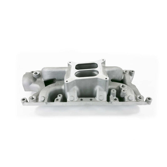 Ford Small Block Carbureted Aluminum Dual Plane Air Gap Intake Manifold - Satin