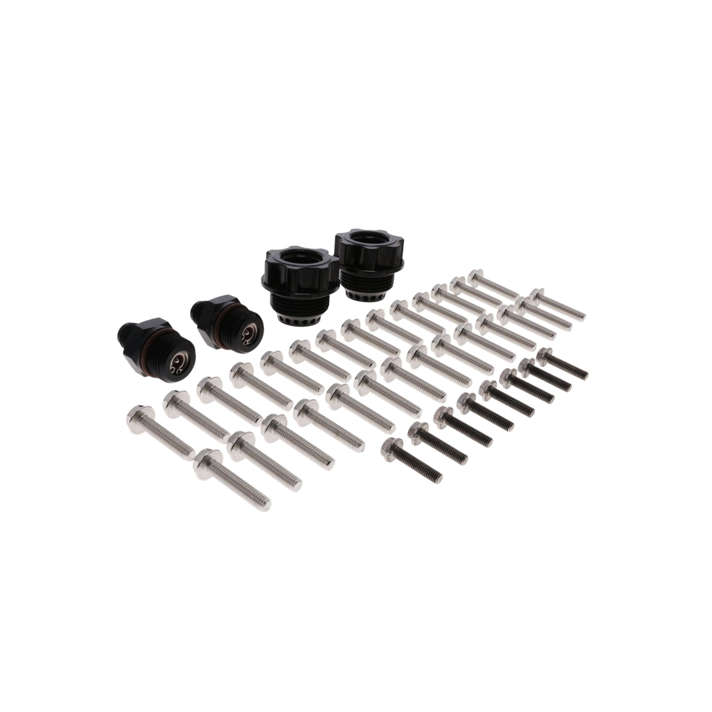 V Series Ford 5.0L Coyote Billet Aluminum Valve Covers with Coil Covers - Natural