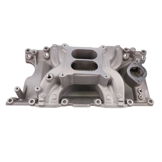 Chrysler Small Block Carbureted Dual Plane Air Gap Aluminum Intake Manifold - Satin