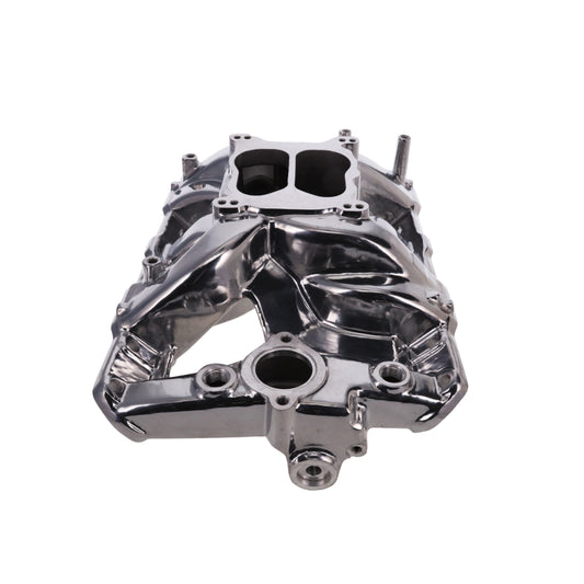 Pontiac V8 Dual Plane Aluminum Intake Manifold - Polished