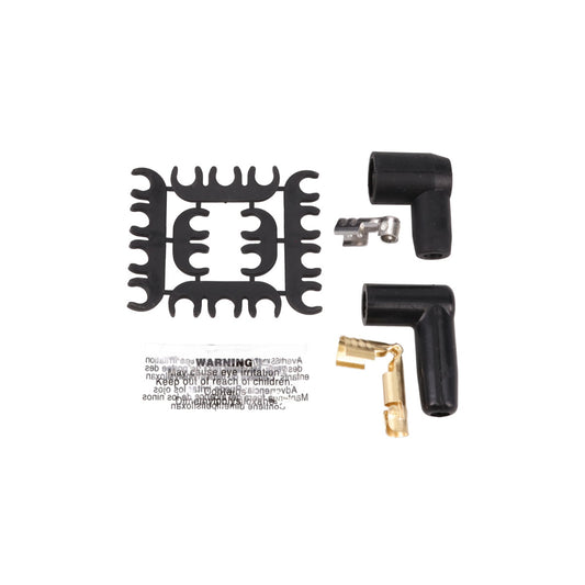 8.5mm Chevy Small Block Spark Plug Wire Set with 90° Plug Boots - Black