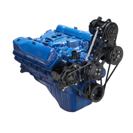 Ford 351C, 351M & 400 V-Belt System - AC, Alternator & Power Steering - Black