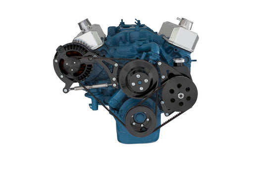 Chrysler Small Block Power Steering & Alternator System (318, 340 & 360) - Black