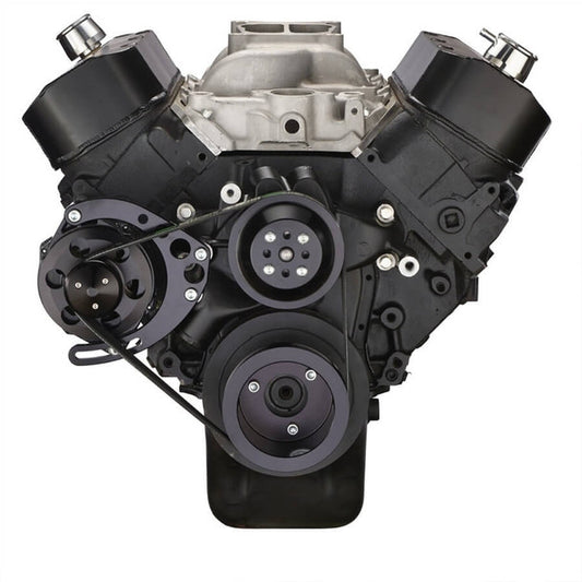 Chevy Big Block Serpentine Conversion Kit - Alternator Only, Long Water Pump - Black