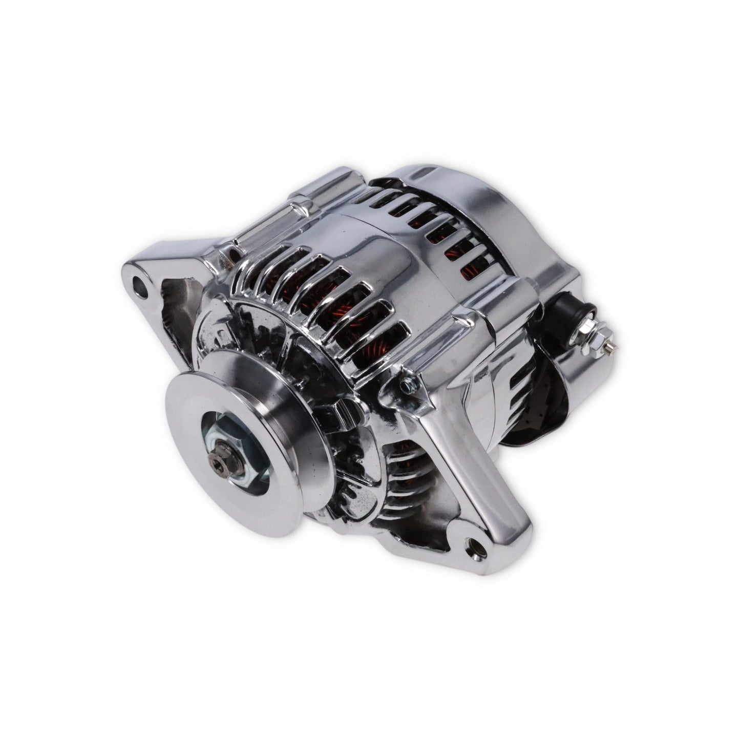 Denso Style 90 Amp Mini Alternator - Chrome
