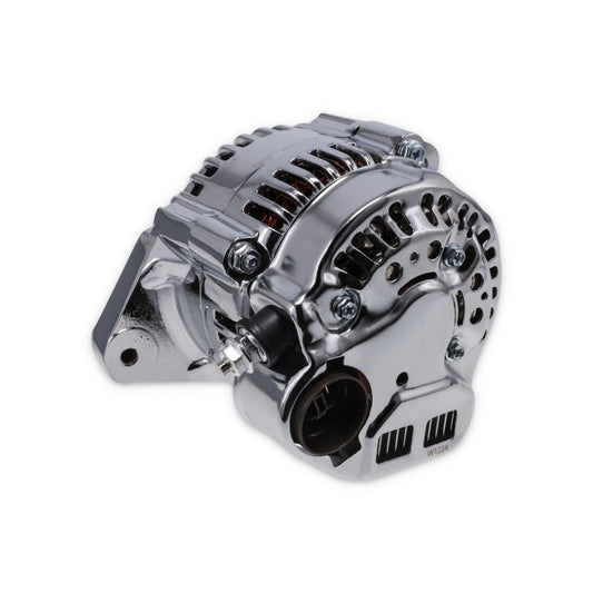 Denso Style 90 Amp Mini Alternator - Chrome