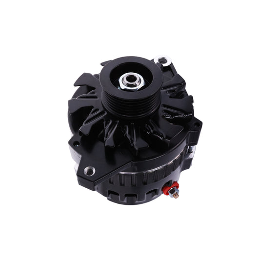 GM CS-130 Type 220 Amp Alternator with Serpentine Pulley - Black