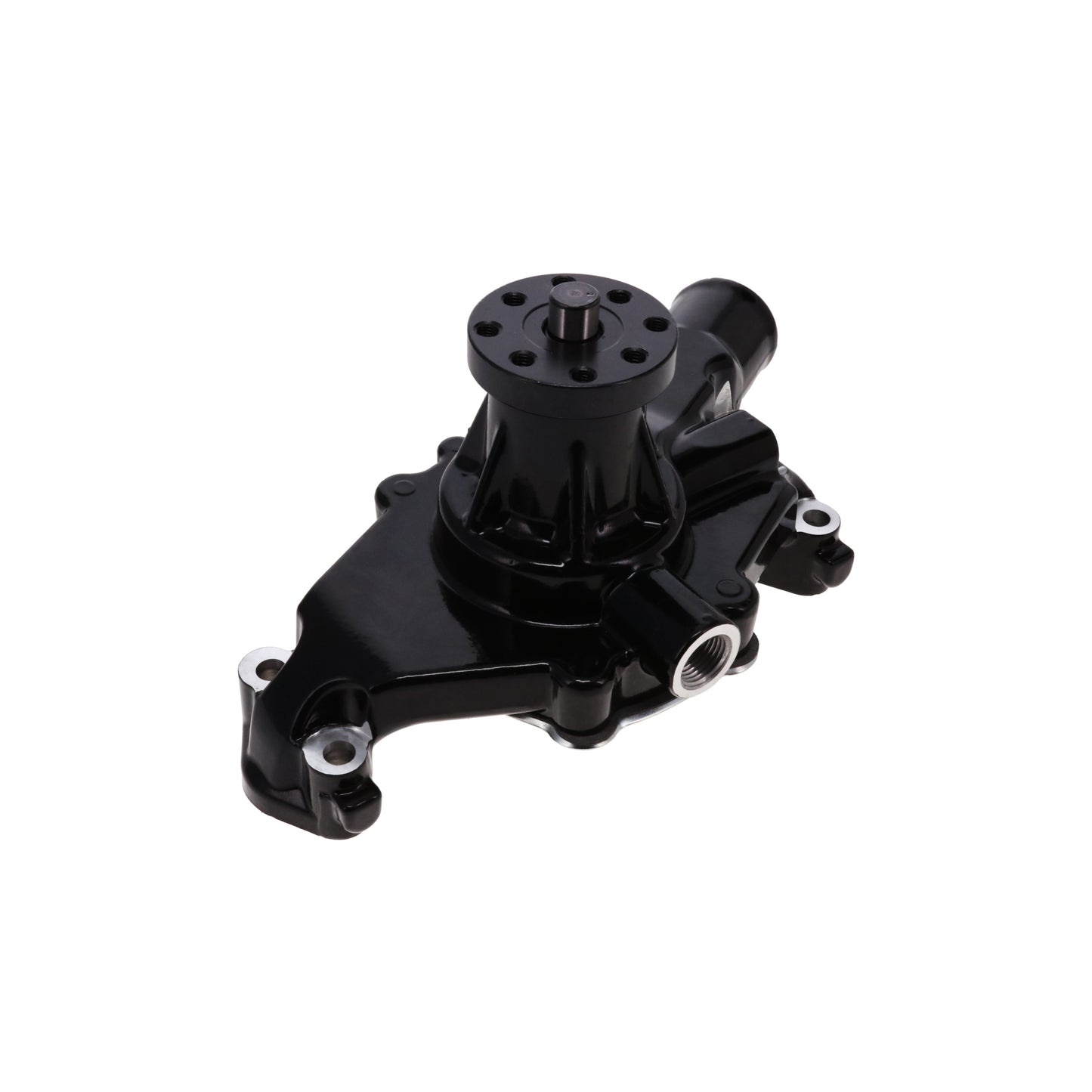 Chevy Small Block Short-Style Reverse Rotation High-Flow Mechanical Water Pump - Black