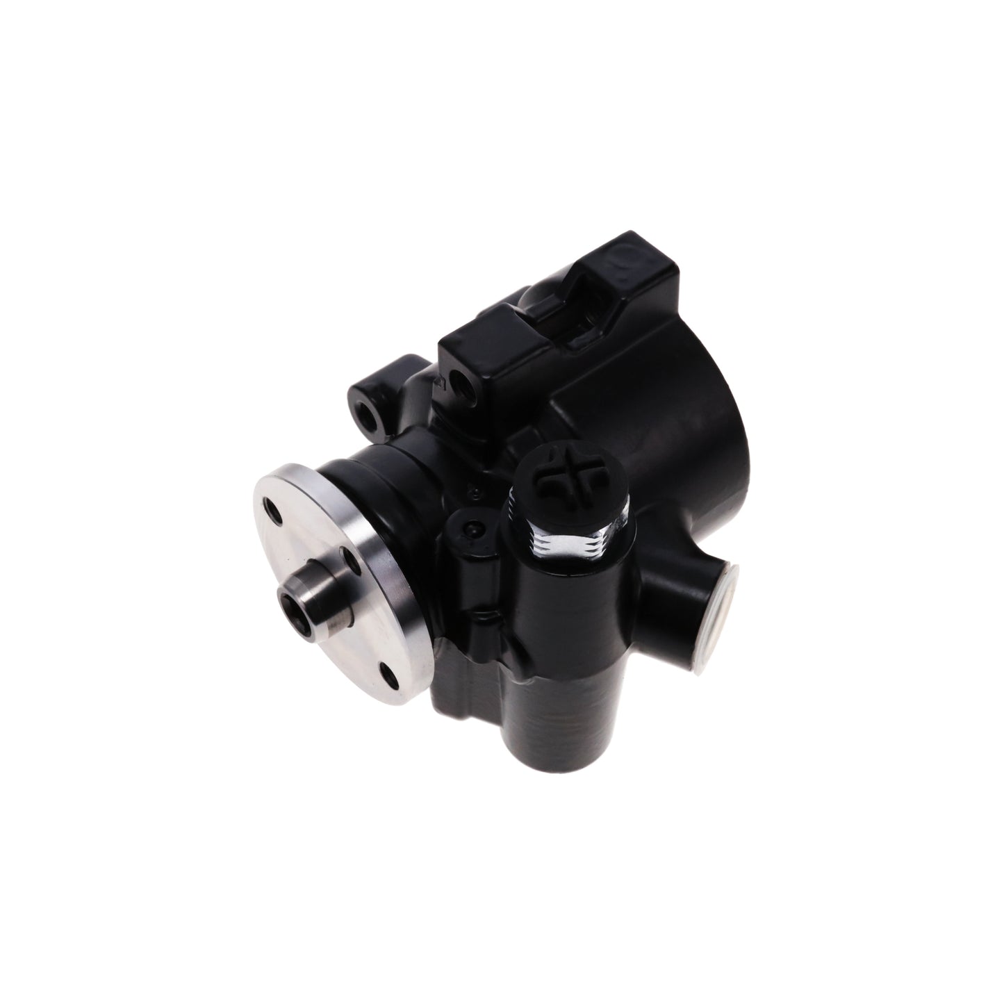 GM Type II Style Black Power Steering Pump for Integral Reservoir with Pulley Hub
