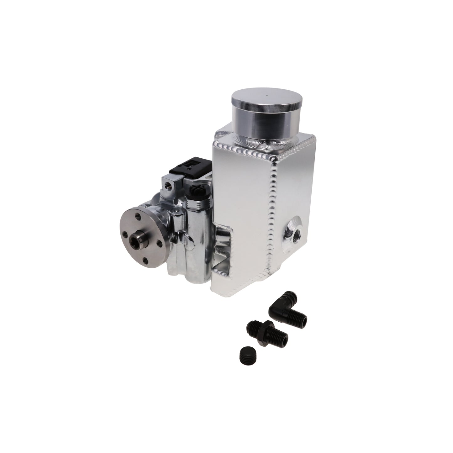 GM Type II Power Steering Pump with Aluminum Reservoir with Hub - Chrome