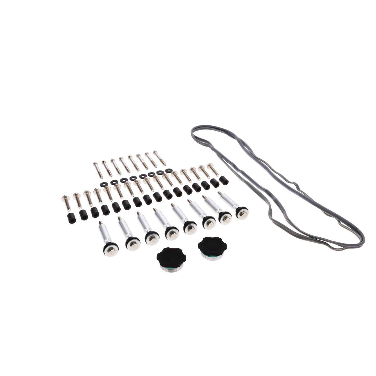 GM LS Smooth Cast Aluminum Valve Covers with Coil Mounts and Covers - Black